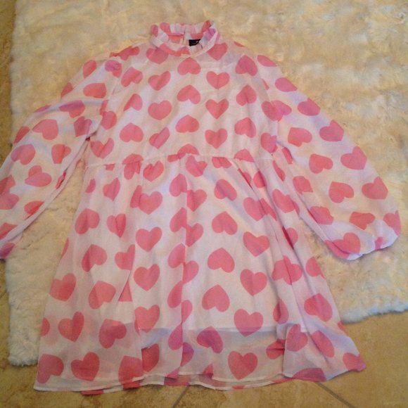lazy oaf red heart dress Lazy Oaf | Dresses | Lazy Oaf Heart Dress 2 Uk New